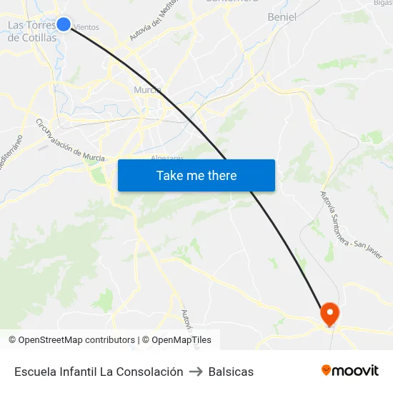 Escuela Infantil La Consolación to Balsicas map