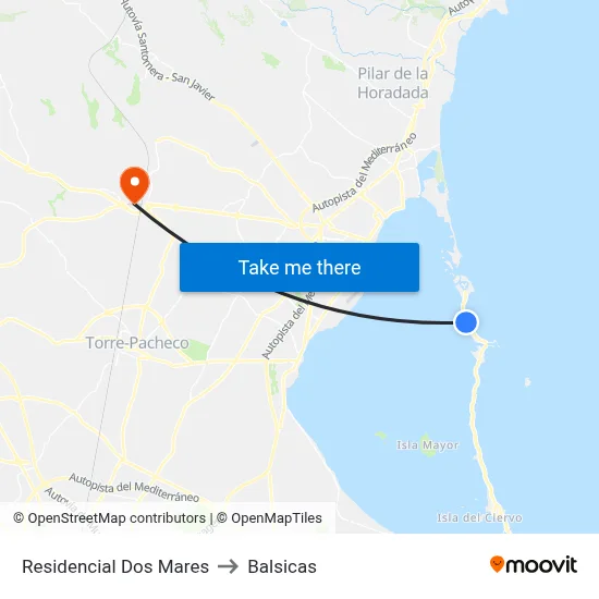 Residencial Dos Mares to Balsicas map