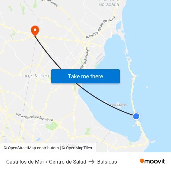 Castillos de Mar / Centro de Salud to Balsicas map