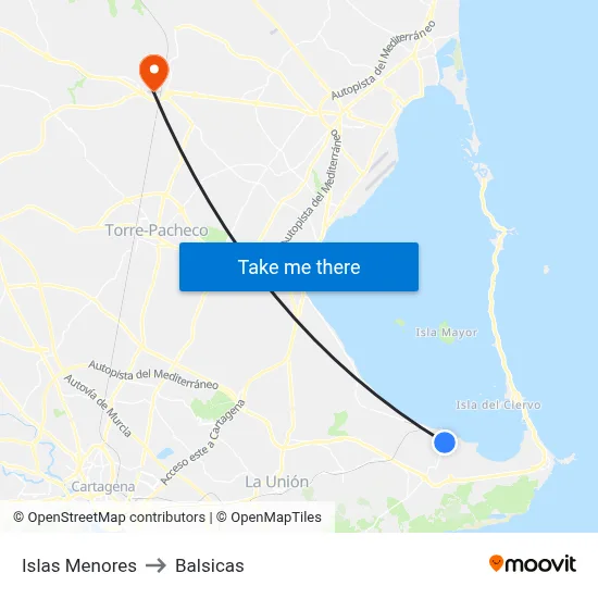 Islas Menores to Balsicas map