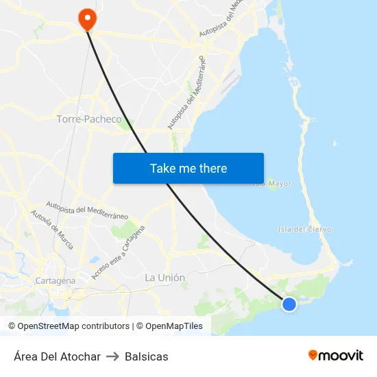 Área Del Atochar to Balsicas map