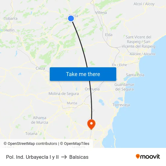 Pol. Ind. Urbayecla I y II to Balsicas map