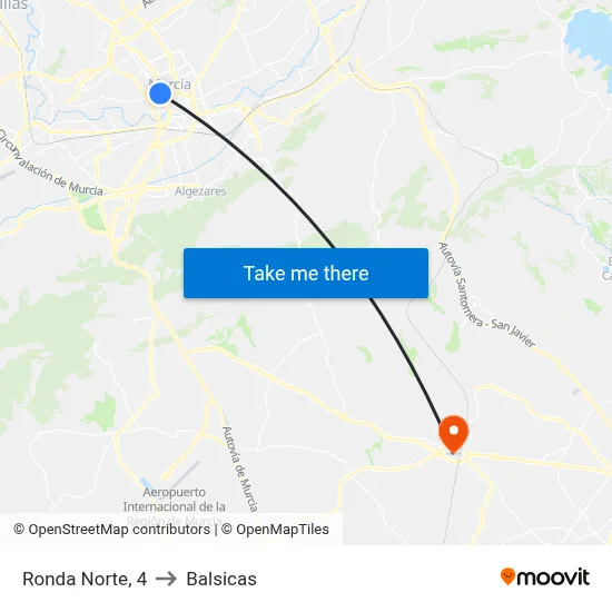 Ronda Norte, 4 to Balsicas map
