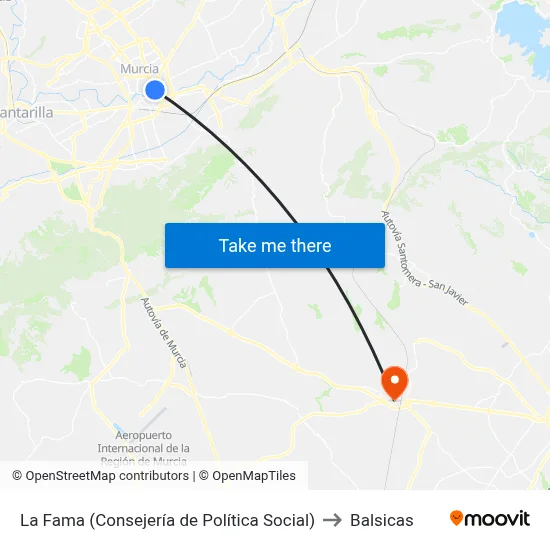 La Fama (Consejería de Política Social) to Balsicas map