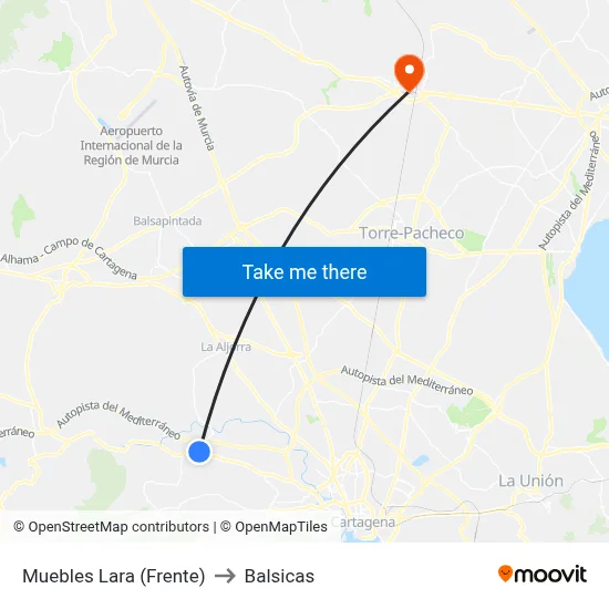 Muebles Lara (Frente) to Balsicas map