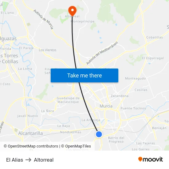 El Alias to Altorreal map