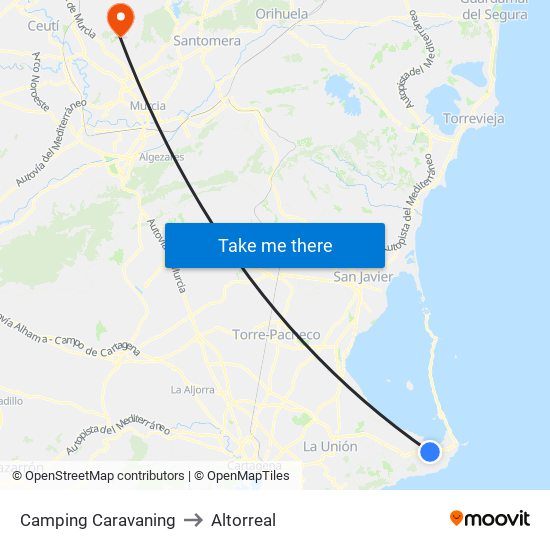 Camping Caravaning to Altorreal map