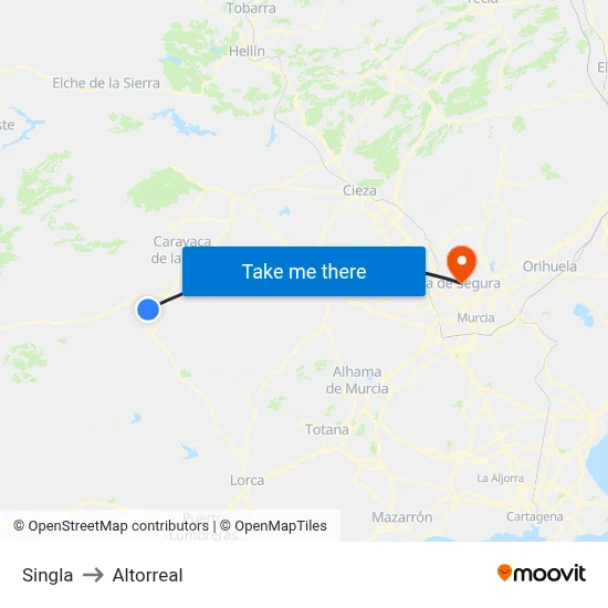 Singla to Altorreal map