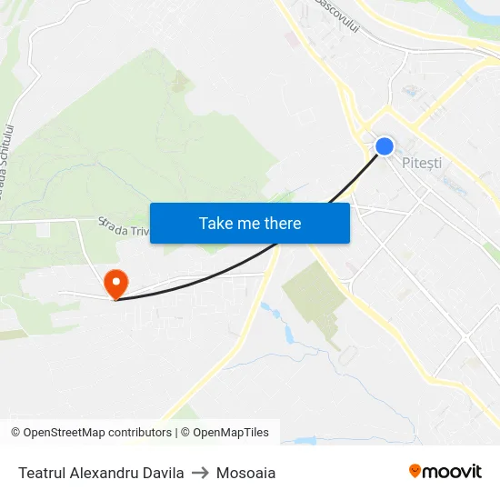 Teatrul Alexandru Davila to Mosoaia map