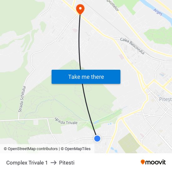 Complex Trivale 1 to Pitesti map