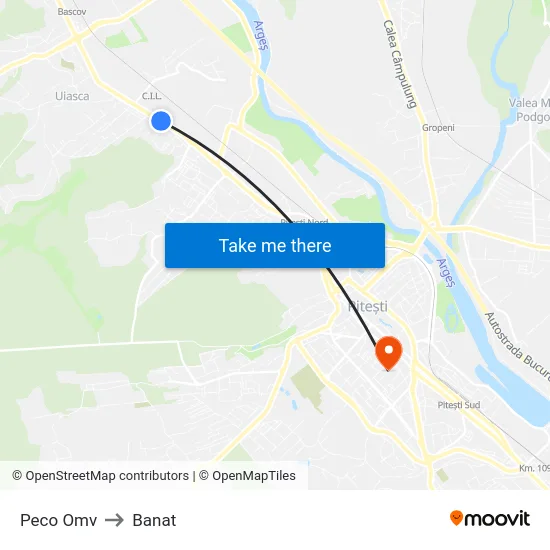 Peco Omv to Banat map