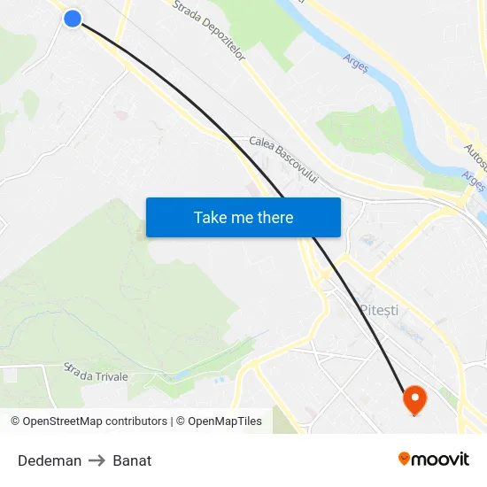 Dedeman to Banat map