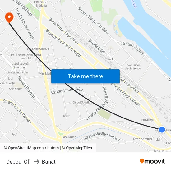 Depoul Cfr to Banat map