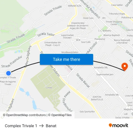 Complex Trivale 1 to Banat map