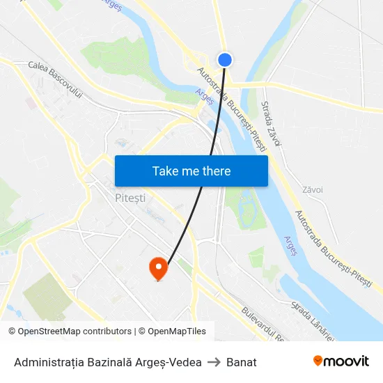Administrația Bazinală Argeș-Vedea to Banat map