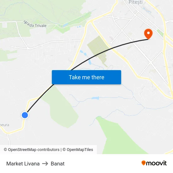 Market Livana to Banat map