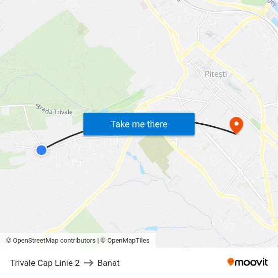 Trivale Cap Linie 2 to Banat map