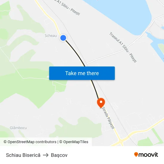 Schiau Biserică to Başcov map