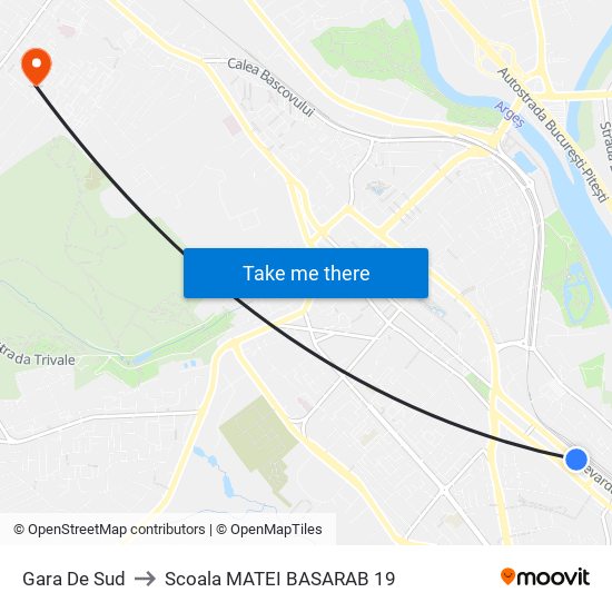 Gara De Sud to Scoala MATEI BASARAB 19 map