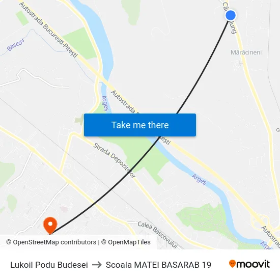 Lukoil Podu Budesei to Scoala MATEI BASARAB 19 map