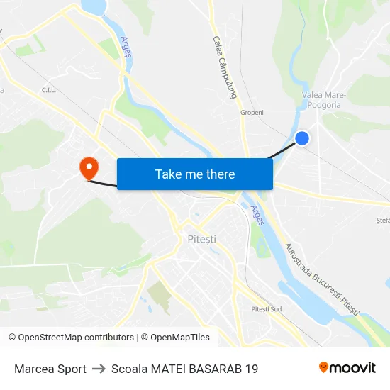 Marcea Sport to Scoala MATEI BASARAB 19 map