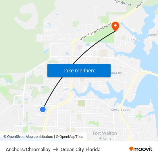 Anchors/Chromalloy to Ocean City, Florida map