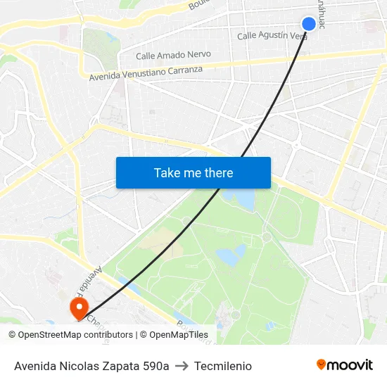 Avenida Nicolas Zapata 590a to Tecmilenio map