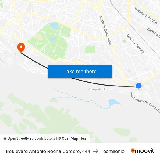 Boulevard Antonio Rocha Cordero, 444 to Tecmilenio map
