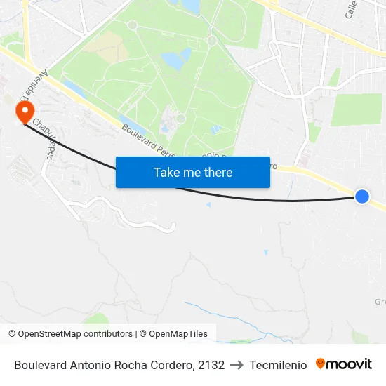 Boulevard Antonio Rocha Cordero, 2132 to Tecmilenio map
