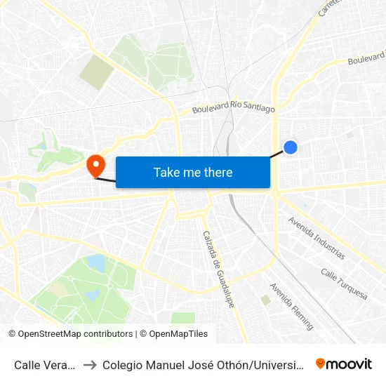 Calle Veracruz, 207 to Colegio Manuel José Othón / Universidad Del Centro De México map