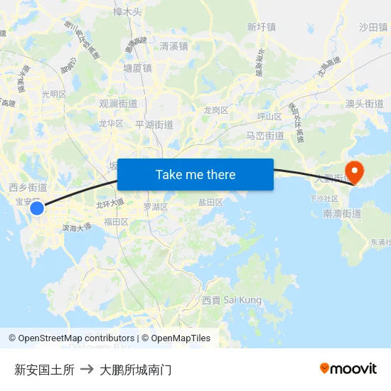 新安国土所 to 大鹏所城南门 map