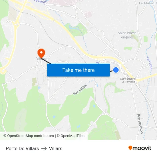 Porte De Villars to Villars map