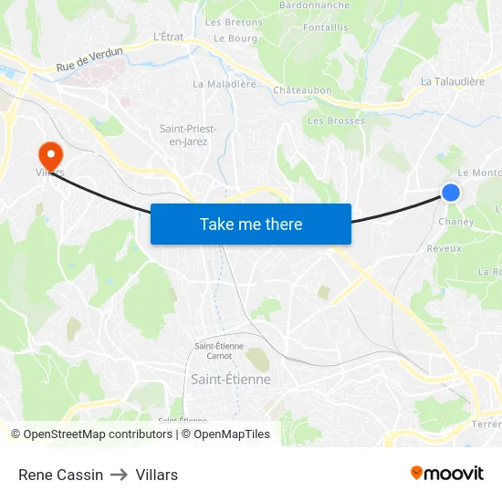 Rene Cassin to Villars map