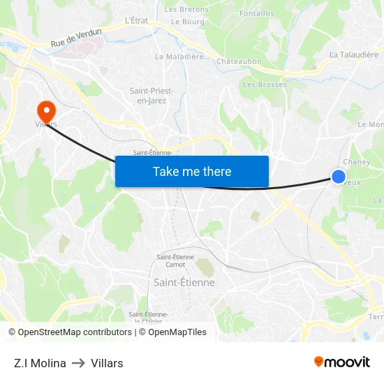 Z.I  Molina to Villars map