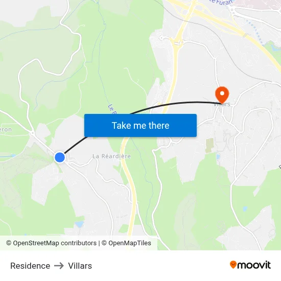 Residence to Villars map
