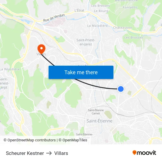 Scheurer Kestner to Villars map