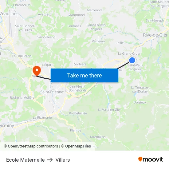 Ecole Maternelle to Villars map