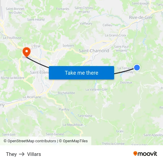 They to Villars map