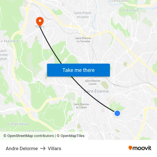 Andre Delorme to Villars map