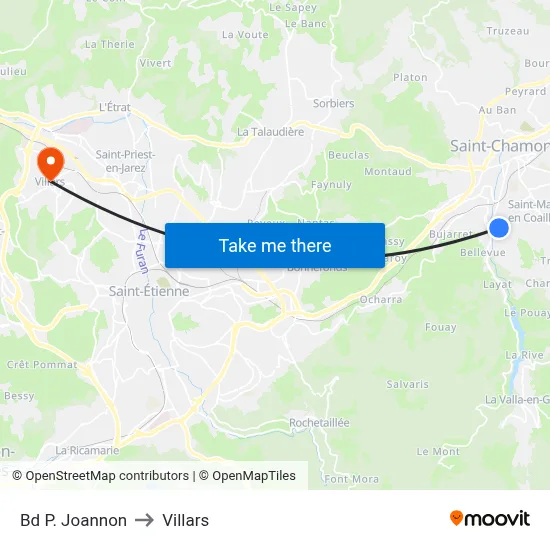 Bd P. Joannon to Villars map