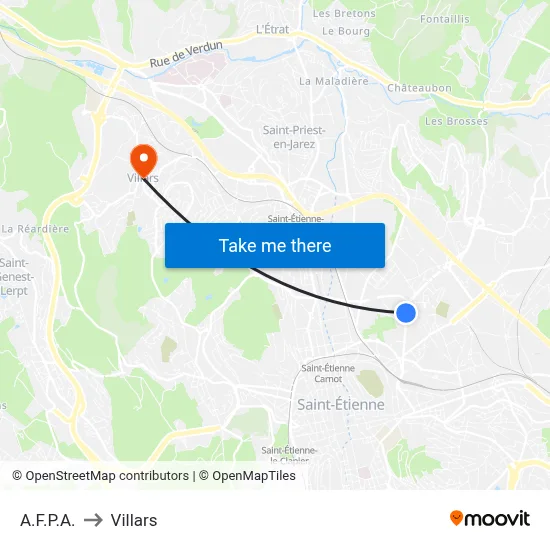 A.F.P.A. to Villars map