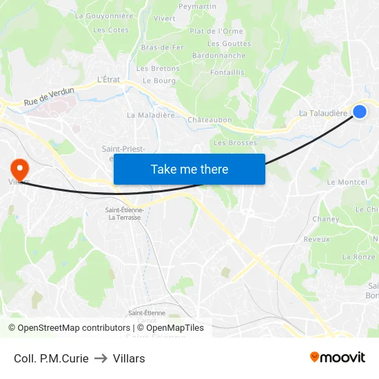 Coll. P.M.Curie to Villars map