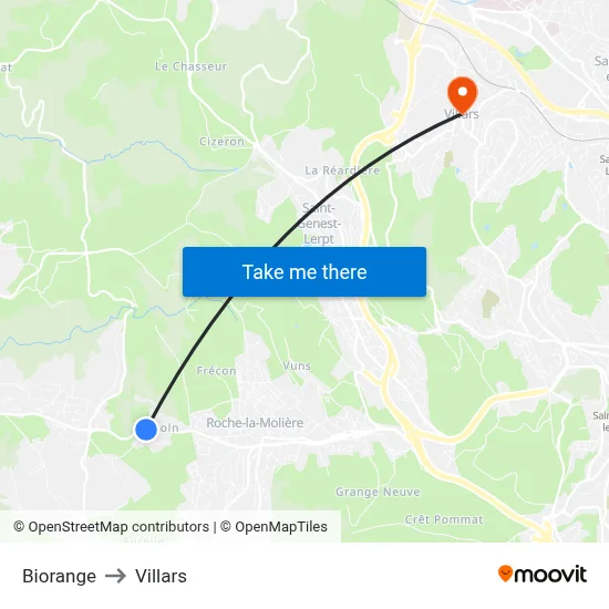 Biorange to Villars map