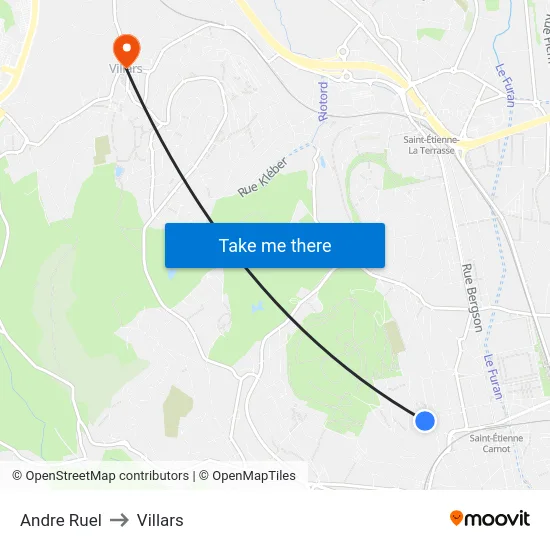 Andre Ruel to Villars map