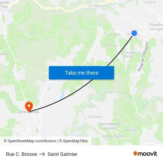 Rue C. Brosse to Saint Galmier map