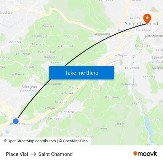 Place Vial to Saint Chamond map