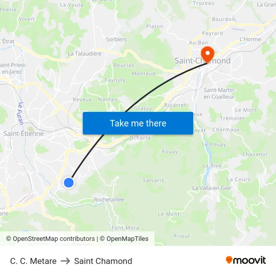 C. C. Metare to Saint Chamond map