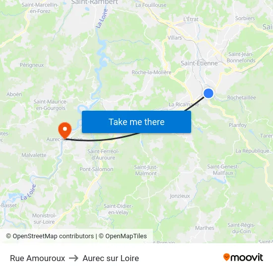 Rue Amouroux to Aurec sur Loire map