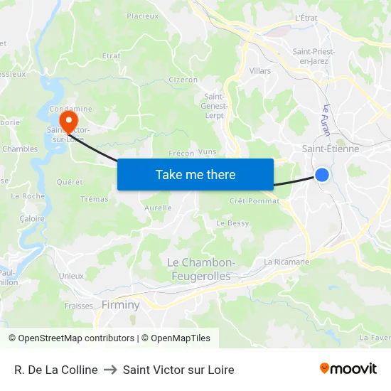 R. De La Colline to Saint Victor sur Loire map
