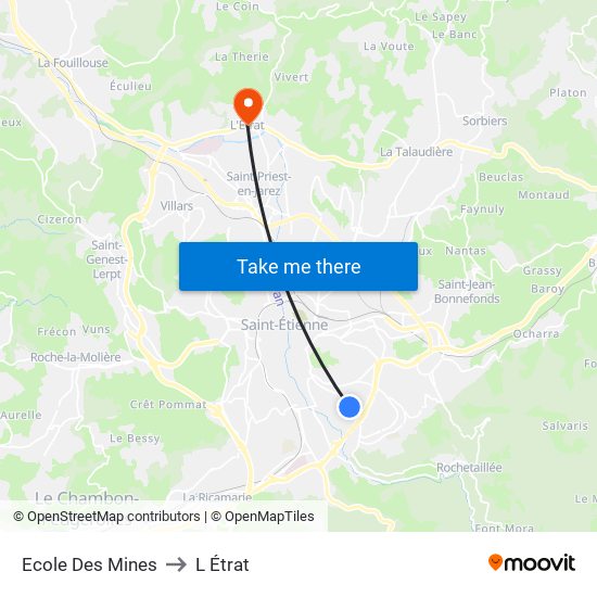 Ecole Des Mines to L Étrat map